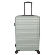 Protege Vacationer 24-Inch Checked Expandable Hardside Luggage, Pastel Green, 360-Degree Spinner Wheels, Divider Pockets