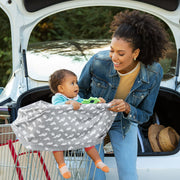 Munchkin 61447 SafeFit XtraGuard Antimicrobial 5-in-1 Baby Car Seat and Nursing Cover, Unisex, Gray