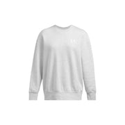 Under Armour UA Icon Fleece Women's Oversized Crew Pullover Sweater, Distant Gray Medium Heather White, X-Small, 1379475-023-XS