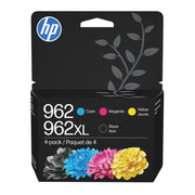 HP 3JB34AN 962 CMY and 962 XL Black Combo Ink Cartridges, 4-Pack, Original HP Ink, High Page Yield