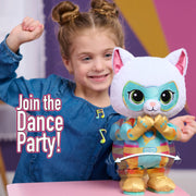 Just Play Disney Jr. SuperKitties Oopsie Kitty Dancing Bitsy Plush Doll with Music and Dance, White, 13 Inch