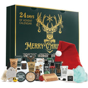 Rinse&Robust RRBCONON001 Christmas 2025 Advent Calendar, 24-Piece Men's Beard Grooming Kit