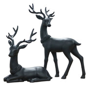 Holiday Time UX1002AB Blow Mold Deer Outdoor Christmas Decoration, Black, Set of 2