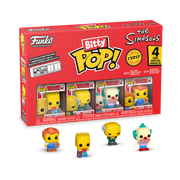 Funko Bitty Pop The Simpsons 4-Pack Collectible Vinyl Mini Figures with Acrylic Display Shelf, Bart Simpson, Mr. Burns, Krusty the Clown, Chase Variant, 85707