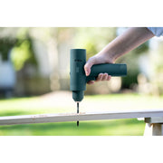TINKR Cordless Brushless Power Drill, 12V, 30 Torque Settings, Dual Speed, LED Display, USB-C Rechargeable, Soft Grip, Green, Complete 18-Piece Kit, TNKR-CD-12-B