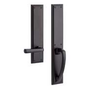 Signature Hardware 552087MB MNG-EXTR-5002- Brass Entry Door Set - Dummy - No BackSet - Dummy - Left Hand - Matte Black