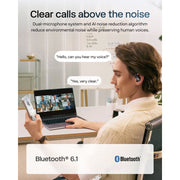 Shokz OpenFit Air 2 Open-Ear True Wireless Bluetooth Earbuds, Water Resistant, Black, T520-ST-BK-US