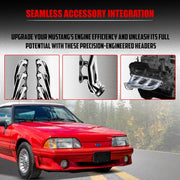 Certified Automotive Experts Polished Stainless Steel Shorty Headers Direct Bolt-On Replacement for 1979-1993 Ford Mustang 5.0L V8 CAE-005