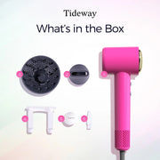 Tideway H11 Hair Dryer w/Diffuser, High-Speed 110,000 RPM Brushless Motor, Plasma Tech, Pink