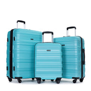 Tripcomp TR23066 Hardside 3-Piece 4-Wheeled Luggage Set, Lake Blue