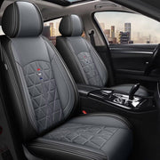 Laonnvir Car Seat Cover Full Set Waterproof Faux Leather Black Universal Fit for Toyota RAV4 2013-2026 SC-JX009-BLK+SH-RAV45