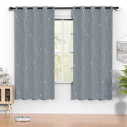 CshidWorld 01 blackout curtain Blackout Curtains, Thermal Insulated, Noise Reducing, Room Darkening Drapes, Gray, 52 x 72 Inch, Set of 2 Panels