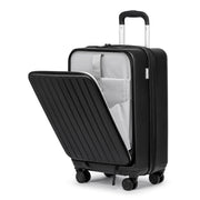 WEPLUS Front Open Carry On Luggage with Laptop Compartment, TSA Lock, 360 Spinner Wheels, 20-Inch Lightweight Hardside Suitcase
