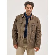 Wrangler Men's Western Lined Barn Coat, Quilted Flannel Lining, Morel Brown, Medium, 112367636