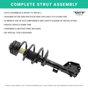 Unity Automotive Front Complete Strut Assembly with Coil Spring, Top Mount, Bearing Plate, Bumper, and Insulators for 2005-2009 Chevrolet Uplander, 2005-2007 Buick Terraza, Montana, Saturn Relay
