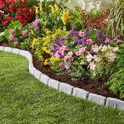 Expert Gardener EG13-506-001-03 Faux Stone No-Dig Landscape Edging, 10-ft., Plastic, Gray