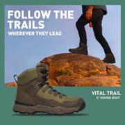 Danner 65301 Vital Trail Waterproof Hiking Boots for Men - Brown/Olive - 12M