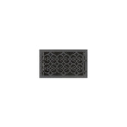 HV-1017-814-CI Scroll Design Cast Iron Wall Pre-Drilled Register w/ Louver - 8