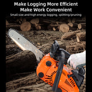 Paddsun 2500 Gas Chainsaw, 25.4cc 1.2HP Engine, 12-Inch Bar, Anti-Vibration Handle, Anti-Kickback, Orange
