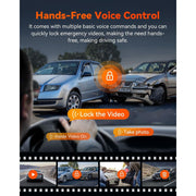 Vantrue S1 PRO Dual Dash Cam, 2.7K Front and Rear Recording, STARVIS 2 HDR Night Vision, 1440P 60FPS, GPS, Voice Control, 24/7 Parking Mode, Supports 512GB Storage