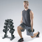 CAP RK-12BW A Frame-Style Dumbbell Stand, Black (Holds 5 pairs)