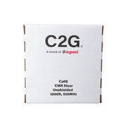 C2G Cat6 Unshielded Ethernet Cable, Solid Conductors, Riser CMR-Rated, 1000ft, Green, C2G56035