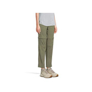 Columbia Women's Leslie Falls Convertible Hiking Pants, Stone Green, Zip-Off Legs, Stain-Resistant, Active Fit, 208706