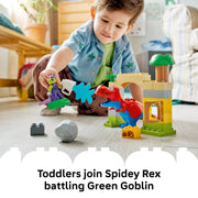 LEGO DUPLO Marvel Dinosaur Spidey-Rex vs Green Goblin Building Toy, 25 Pieces, Ages 2+, 6585489