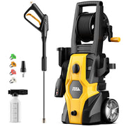 Tcisa TSG202 3800 PSI Electric Pressure Washer with 35FT Power Cord, 20FT Hose, 5 Nozzles & Soap Cannon