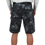 AFTCO Tactical Fishing Shorts for Men - Black Camo - 40