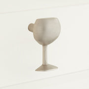 WINE GLASS BRASS KNOB - BRUSHED NICKEL - 2