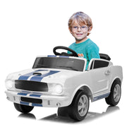 UBesGoo LZ-910 12V Licensed Chevrolet Corvette C8 Electric Ride on Car for Kids, White