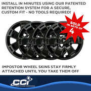 Coast2coast Automotive Hubcap 16 in Black ABS Plastic 6-Spoke Wheel Cover Set for 2015-2020 Chevrolet Colorado IWCIMP444BLK