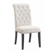 Coaster Company CCA-190162 Mapleton Tufted Upholstered Fabric Dining Chairs in Beige Cream & Black