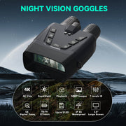 TPUFO Z098 4K Night Vision Binoculars with 5x Zoom, 3.99in HD Screen, 58MP Photo, 4K Video, 10000mAh Battery