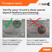 Dorman Products Front Driver Side Door Armrest Repair Kit, Upgraded Metal Skeleton, Tan, Compatible with Select Chevrolet and GMC 2010-2014 Models, 80995