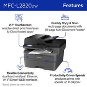 Brother MFC-L2820DW Wireless All-in-One Laser Printer