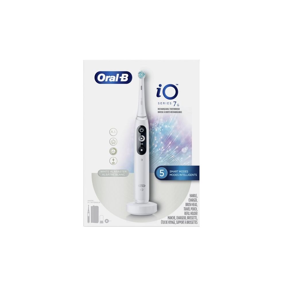 OralB iO Series 7G Rechargeable Electric Toothbrush, White VIPOutlet