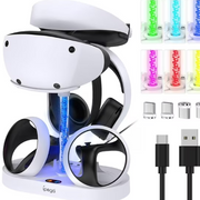 Yixi Us Controller Charging Station For P/SVR2 Magnetic Dual Fast Charger Dock With LED Light P/S VR2 Display Stand Mount With Type-C Cable