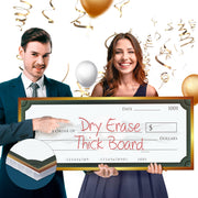 Pixelverse Design Giant Dry Erase Check, Oversized 13.5 in x 32 in, Reusable Blank Presentation Board, Durable 4mm Thick, Realistic Digital Print, Made in USA