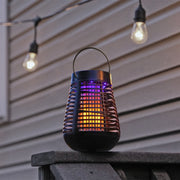 PIC FLPT Portable Outdoor Insect Killer Zapper with LED Flame Effect, Black