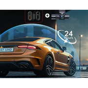 Froura GATA8A0D5B 3 Channel Dash Cam, 4K Front, 1080P Rear and Inside Cameras, 32GB Card, Black