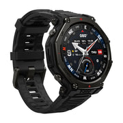 Amazfit T-Rex 3 Pro Smartwatch, 48mm Sapphire AMOLED Display, Titanium Bezel, Dual-Band GPS, Offline Maps, 25-Day Battery, Built-In Flashlight, 10 ATM Water Resistant, Tactical Black, A2444