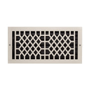 Antique Style Brass Oversized Wall Register - Brushed Nickel - 6