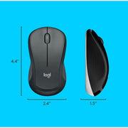 Logitech MK540 Wireless Keyboard and Mouse Combo, Full-Size Keyboard, Ambidextrous Mouse, 2.4 GHz, Black