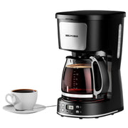 SECPOEDR 12 Cup Programmable Coffee Maker with Easy Pour Non-Drip Carafe and Removable Filter Basket, Black, 6693T