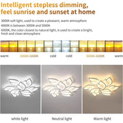 Garwarm YNFM7359-BG LED Ceiling Light Dimmable Flower Shape Flush Mount Ceiling Lamp Fixture 75W White 9-Head
