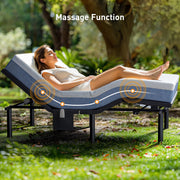 CHITOOMA Electric Adjustable Queen Bed Frame with Massage, Wireless Remote, Zero Gravity, 4 USB Ports