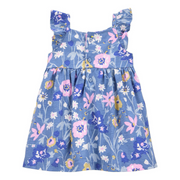 Carter's Child of Mine Baby Girls' Blue and Purple Floral Dress, Bue, 6-9 Months