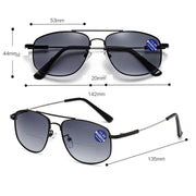 XINGNIAN Bifocal Reading Sunglasses, Aviator Style, Memory Titanium Frame, Gradient Gray Lenses, +1.00 Magnification, 2 Pairs